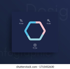 Infografías vectoriales gráficas. Plantilla para crear aplicaciones web, diseño de flujo de trabajo, diagrama, banner, diseño moderno, infografía de negocios. Vector de existencias