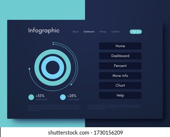 Vector graphic infographics. Template for creating mobile applications, workflow layout, diagram, banner, web design, business infographic. Stock vector