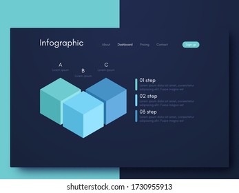 Vector graphic infographics. Template for creating mobile applications, workflow layout, diagram, banner, web design, business infographic. Stock vector