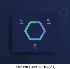 Infografía gráfica vectorial. Plantilla para crear aplicaciones web, diseño de flujo de trabajo, diagrama, banner, diseño moderno, infografía de negocios. Vector de acciones