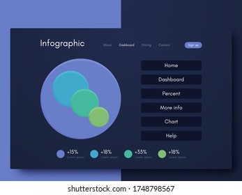 Vector graphic infographics. Template for creating mobile applications, workflow layout, diagram, banner, web design, business infographic. Stock vector
