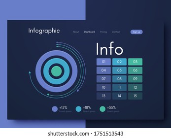 Vector graphic infographics. Template for creating mobile applications, workflow layout, diagram, banner, web design, business infographic. Stock vector