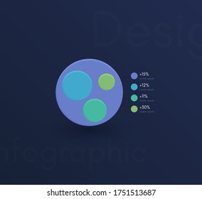 Infografía gráfica vectorial. Plantilla para crear aplicaciones web, diseño de flujo de trabajo, diagrama, banner, diseño moderno, infografía de negocios. Vector de acciones