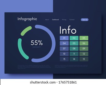 Vector graphic infographics. Template for creating mobile applications, workflow layout, diagram, banner, web design, business infographic. Stock vector