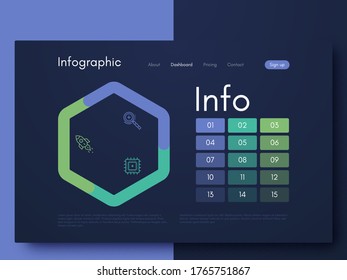 Vector graphic infographics. Template for creating mobile applications, workflow layout, diagram, banner, web design, business infographic. Stock vector