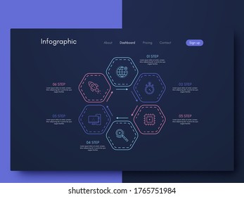Vector graphic infographics. Template for creating mobile applications, workflow layout, diagram, banner, web design, business infographic. Stock vector