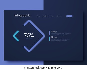 Vector graphic infographics. Template for creating mobile applications, workflow layout, diagram, banner, web design, business infographic. Stock vector