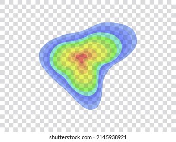 Vector graphic of infrared rays with hot spots spectrum on transparent background. vector eps10.
