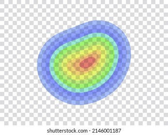 Vector graphic of infrared rays with hot spots spectrum on transparent background. vector eps10.
