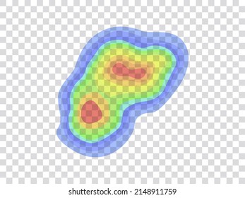 Vector graphic of infrared rays with hot spots spectrum on transparent background. vector eps10.
