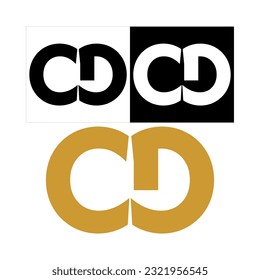 Vector graphic of Initial Alphabet Letter Monogram logo CD DC C D. This monogram CD logo vector is perfect for company logos, esport logos, banners, wedding name designs, labels and branding etc.