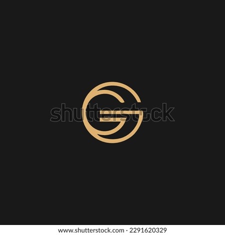 Vector Graphic Initials Letter GG Logo Design Template, GG Minimal Icon
