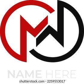 Vector Graphic Initials Letter MW Logo Design Template. Alphabet letters Initials Monogram logo MW, WM, M and W.MW initial logo circular.