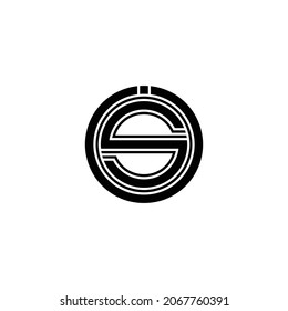 Plantilla de diseño de logotipos de letras I S de Iniciales gráficas vectoriales