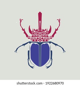 vector graphic a insect emblem fit for technology company icon