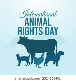 gráfico vetorial do Dia Internacional dos Direitos dos Animais ideal para a celebração do Dia Internacional dos Direitos dos Animais.