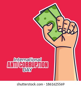 gráfico vectorial del día internacional contra la corrupción bueno para la celebración del Día Internacional contra la Corrupción. diseño plano. diseño de volante.ilustración plana.