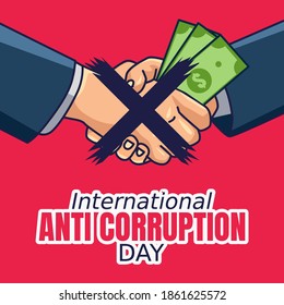 vector graphic of international anti corruption day good for international anti corruption day celebration. flat design. flyer design.flat illustration.