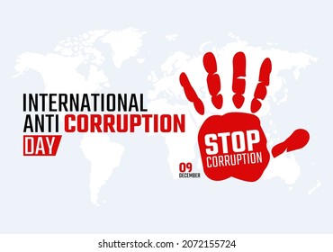 vector graphic of international anti corruption day good for international anti corruption day celebration. flat design. flyer design.flat illustration. svg