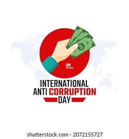 gráfico vectorial del día internacional contra la corrupción bueno para la celebración del Día Internacional contra la Corrupción. diseño plano. diseño de volante.ilustración plana.