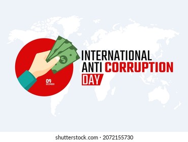 vector graphic of international anti corruption day good for international anti corruption day celebration. flat design. flyer design.flat illustration.