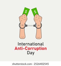 vector graphic of International Anti Corruption Day good for national International Anti Corruption Day celebration. flat design. flyer design.flat illustration.