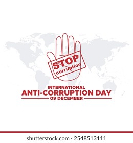 gráfico vetorial do dia internacional anticorrupção bom para a celebração do dia internacional anticorrupção. design plano. design de panfleto.ilustração plana.Dia Internacional Anticorrupção 9 de dezembro.