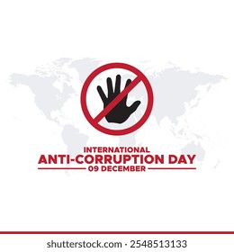 gráfico vetorial do dia internacional anticorrupção bom para a celebração do dia internacional anticorrupção. design plano. design de panfleto.ilustração plana.Dia Internacional Anticorrupção 9 de dezembro.