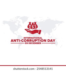 gráfico vetorial do dia internacional anticorrupção bom para a celebração do dia internacional anticorrupção. design plano. design de panfleto.ilustração plana.Dia Internacional Anticorrupção 9 de dezembro.