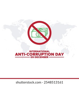 gráfico vetorial do dia internacional anticorrupção bom para a celebração do dia internacional anticorrupção. design plano. design de panfleto.ilustração plana.Dia Internacional Anticorrupção 9 de dezembro.