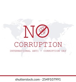 gráfico vetorial do dia internacional anticorrupção bom para a celebração do dia internacional anticorrupção. design plano. design de panfleto.ilustração plana.Dia Internacional Anticorrupção 9 de dezembro.