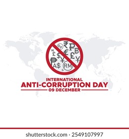 gráfico vetorial do dia internacional anticorrupção bom para a celebração do dia internacional anticorrupção. design plano. design de panfleto.ilustração plana.Dia Internacional Anticorrupção 9 de dezembro.