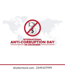 gráfico vetorial do dia internacional anticorrupção bom para a celebração do dia internacional anticorrupção. design plano. design de panfleto.ilustração plana.Dia Internacional Anticorrupção 9 de dezembro.