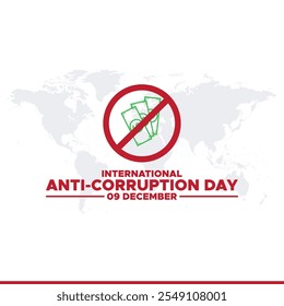 gráfico vetorial do dia internacional anticorrupção bom para a celebração do dia internacional anticorrupção. design plano. design de panfleto.ilustração plana.Dia Internacional Anticorrupção 9 de dezembro.