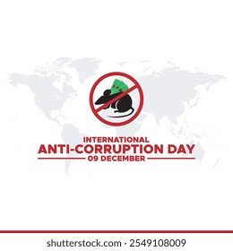 gráfico vetorial do dia internacional anticorrupção bom para a celebração do dia internacional anticorrupção. design plano. design de panfleto.ilustração plana.Dia Internacional Anticorrupção 9 de dezembro.