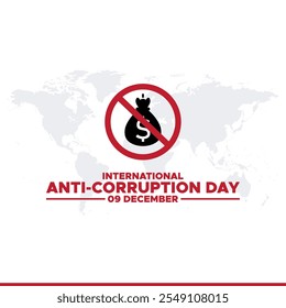 Gráfico de Vector del Día Internacional contra la Corrupción Bueno para la celebración del Día Internacional contra la Corrupción. diseño plano. diseño de volante. ilustración plana. Día Internacional contra la Corrupción 9 de diciembre.