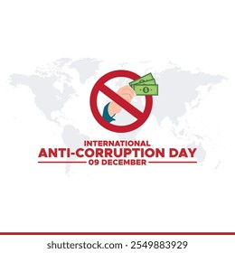 gráfico vetorial do dia internacional anticorrupção bom para a celebração do dia internacional anticorrupção. design plano. design de panfleto.ilustração plana.Dia Internacional Anticorrupção 9 de dezembro.