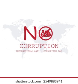 gráfico vetorial do dia internacional anticorrupção bom para a celebração do dia internacional anticorrupção. design plano. design de panfleto.ilustração plana.Dia Internacional Anticorrupção 9 de dezembro.