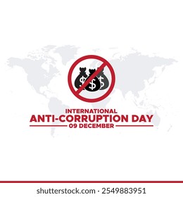 gráfico vetorial do dia internacional anticorrupção bom para a celebração do dia internacional anticorrupção. design plano. design de panfleto.ilustração plana.Dia Internacional Anticorrupção 9 de dezembro.