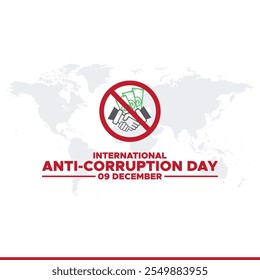 vector graphic of international anti corruption day good for international anti corruption day celebration. flat design. flyer design.flat illustration.International Anti Corruption Day 9 December.