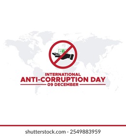 gráfico vetorial do dia internacional anticorrupção bom para a celebração do dia internacional anticorrupção. design plano. design de panfleto.ilustração plana.Dia Internacional Anticorrupção 9 de dezembro.