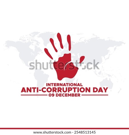 vector graphic of international anti corruption day good for international anti corruption day celebration. flat design. flyer design.flat illustration.International Anti Corruption Day 9 December.