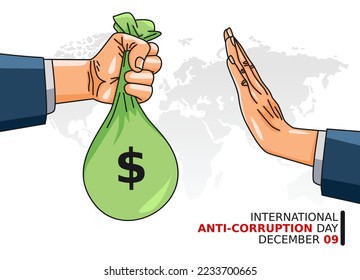 vector graphic of international anti-corruption day good for international anti-corruption day celebration. flat design. flyer design.flat illustration.