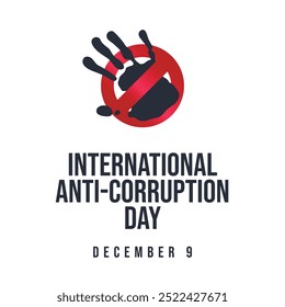 Vector gráfico del Día Internacional contra la Corrupción ideal para la celebración del Día Internacional contra la Corrupción.