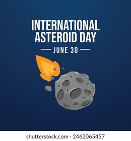 vector graphic of International Asteroid Day ideal for International Asteroid Day celebration.