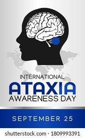 Vector graphic of international ataxia awareness day good for international ataxia awareness day celebration. flat design. flyer design.flat illustration.