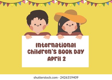 vector graphic of International Children’s Book Day ideal for International Children’s Book Day celebration.