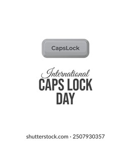 vector graphic of International Caps Lock Day ideal for International Caps Lock Day celebration