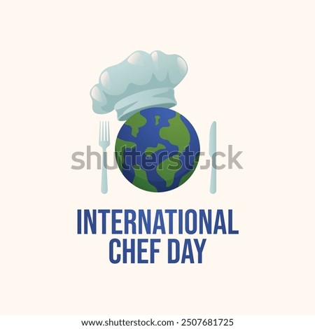vector graphic of International Chefs Day ideal for International Chefs Day celebration.