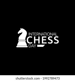 vector graphic of international chess day good for international chess day celebration. flat design. flyer design.flat illustration.